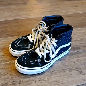Hightop Black Van's, Kids size 2